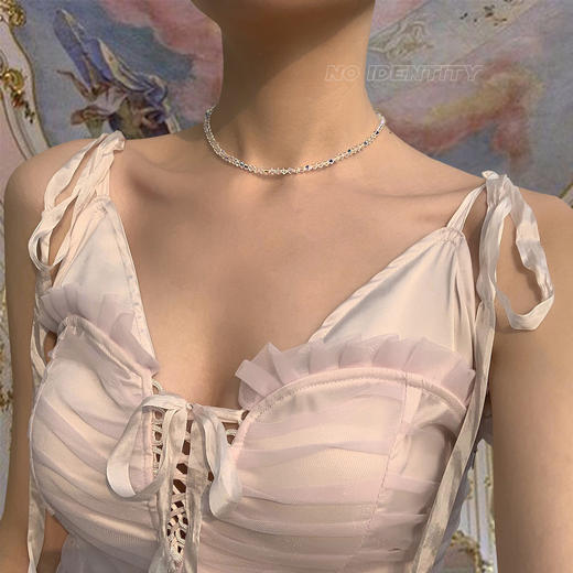 no identity轻奢宫廷风贵妇水晶项链锁骨链超闪百搭choker 商品图1