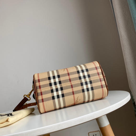 B家中古战马格子波士顿枕头包 商品图5