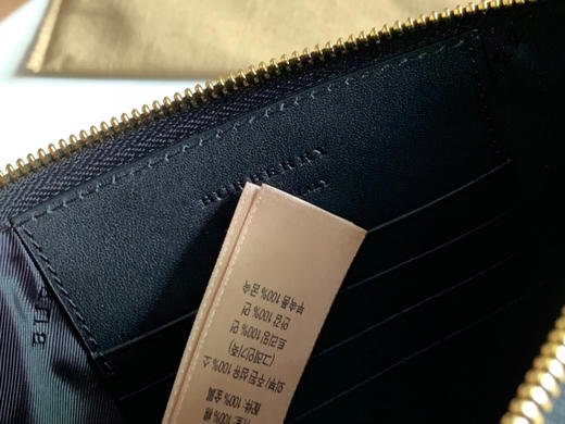 格纹拼皮革手拿肩背包-黑色 商品图8