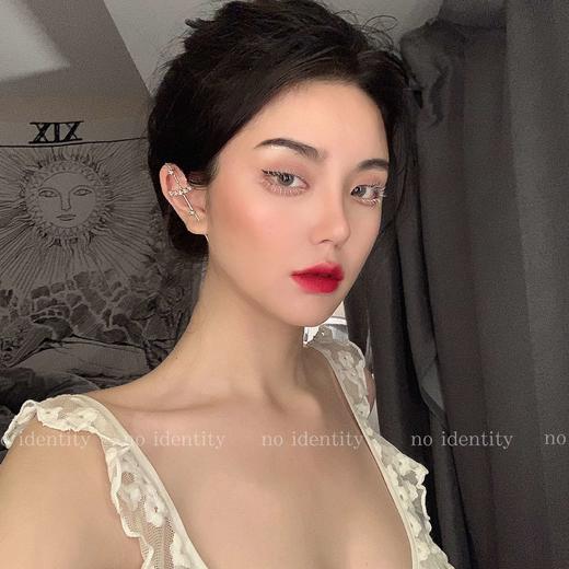 noidentity 温柔精致慵懒少女心超闪锆石金色耳环耳骨夹女2020新 商品图2
