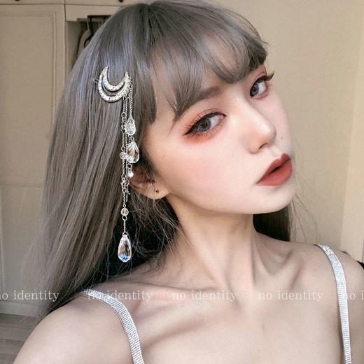 noidentity日月星辰水晶流苏水钻十字架刘海仙女边夹网红发夹发饰 商品图2