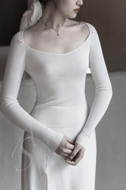 Aokinside 铃兰纯银长项链 商品图1