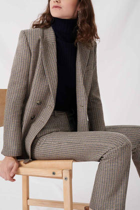 maje 格纹夹克JPY带授权招加盟代理