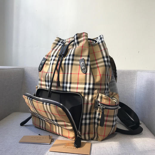 B家男士大号格子双肩背包7241 商品图3