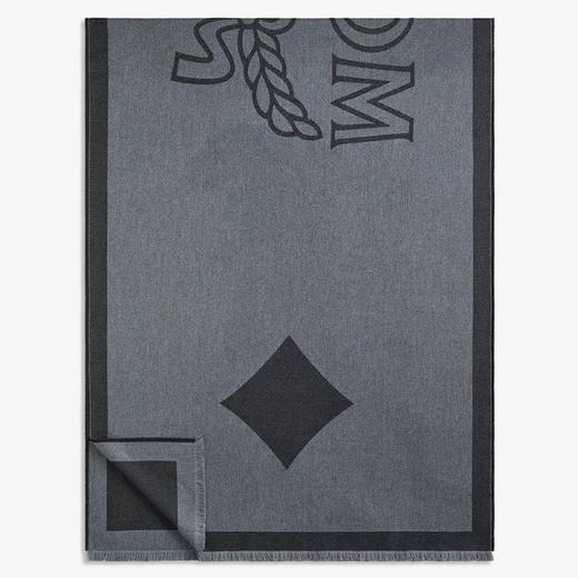 MCM 女士秋冬新品保暖经典Logo羊毛披肩围巾   MEFAAMM03-BK001 商品图3