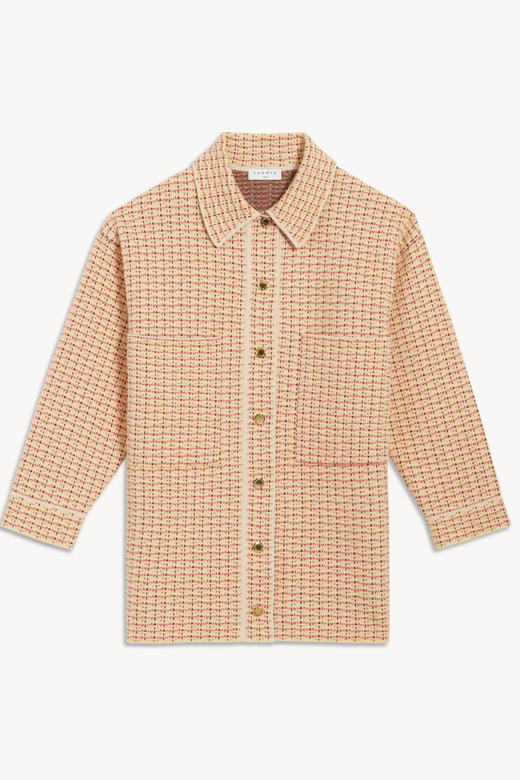 sandro    衬衫领花呢开衫JPY带授权招加盟代理 商品图2