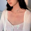 no identity 原创设计通体水晶十字架蝴蝶结choker精致温柔项圈 商品缩略图1