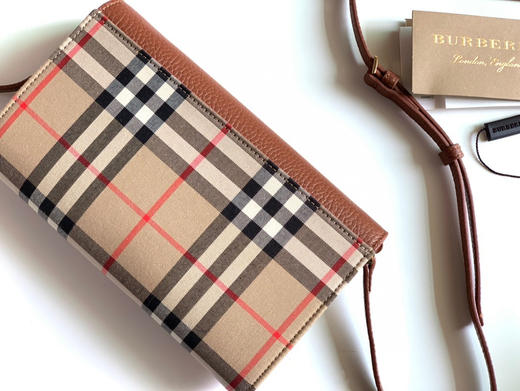 格纹拼皮革钱夹（含可拆式背带） 商品图3