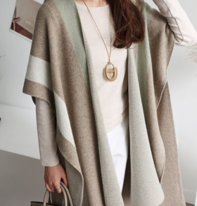 hanlbaragi      海洋色披肩针织开衫JPY带授权招加盟代理