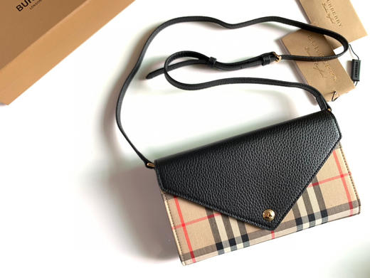 格纹拼皮革钱夹（含可拆式背带） 商品图6