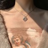 noidentity 超闪水晶十字架爱心精致锁骨链简约项链女情人节限定 商品缩略图2