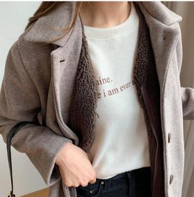 JQ  羊毛外套全棉短外套纽扣女装JPY带授权招加盟代理