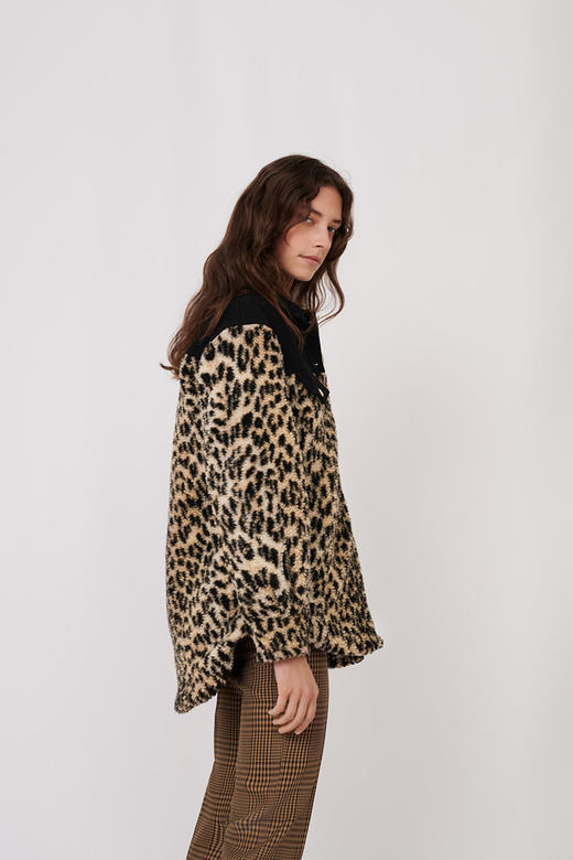 maje    豹纹抓绒夹克JPY带授权招加盟代理 商品图1