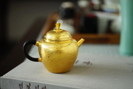 蓝珀小金壶 纯银鎏24K金 特价 商品图1