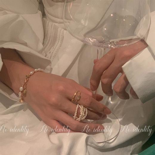 noidentity 王炸！宫廷巴洛克戒指手链套装天然淡水珍珠高品质 商品图1
