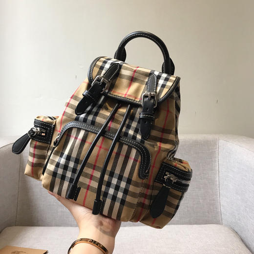 B家女士小号格子双肩背包 8773 商品图3