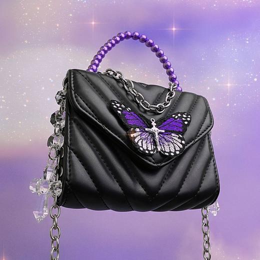 noidentity 原创设计小众辣妹y2k少女可爱蝴蝶珍珠手提斜挎两用包 商品图1