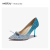 westory2020春季新品尖头璀璨钻饰细跟高跟鞋女W29AE50068 商品缩略图1