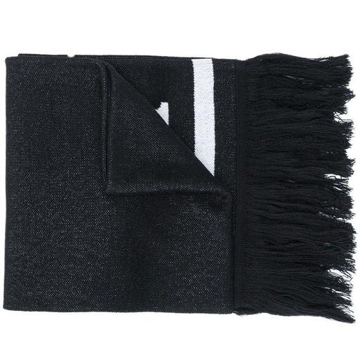 MCM 男女同款秋冬新品保暖黑色羊毛混纺长流苏围巾丝巾 MEFAAMM05-13190161 商品图2