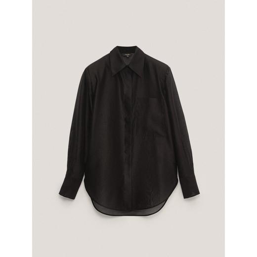 massimodutti棉/真丝欧根纱衬衫和肩垫JPY带授权招加盟代理 商品图0