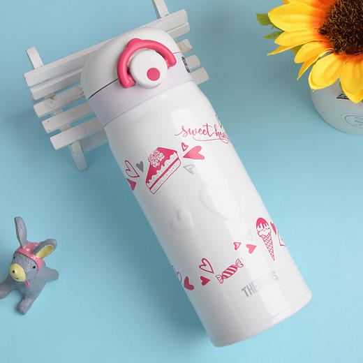 日本膳魔师Thermos 限量立体花纹不锈钢真空保温杯400ml JNR-400 商品图1
