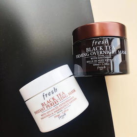 Fresh红茶黑茶抗皱紧致修护面膜100ml 白瓶黑瓶