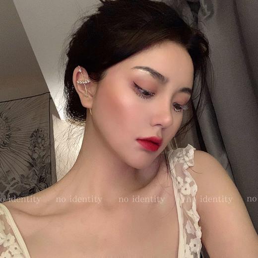noidentity 温柔精致慵懒少女心超闪锆石金色耳环耳骨夹女2020新 商品图1