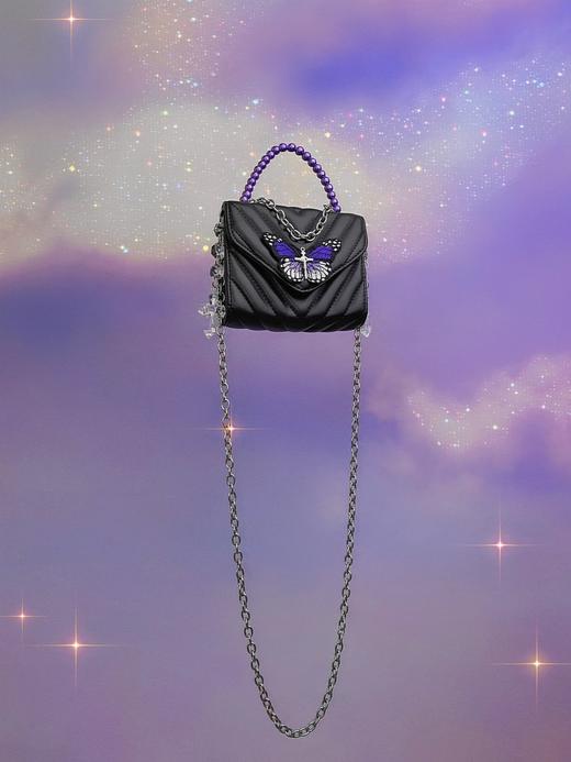 noidentity 原创设计小众辣妹y2k少女可爱蝴蝶珍珠手提斜挎两用包 商品图2