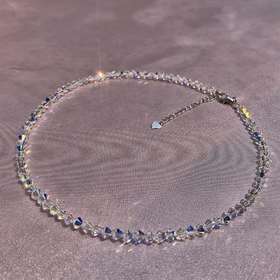 no identity轻奢宫廷风贵妇水晶项链锁骨链超闪百搭choker