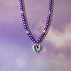 no dentity 原创设计复古镶钻水晶爱心紫色珍珠千禧y2k项链锁骨链 商品缩略图3