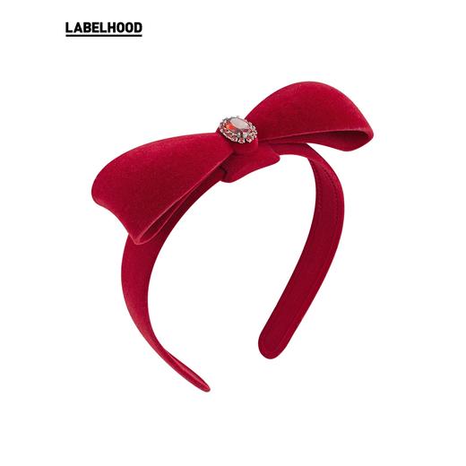 SHUSHU/TONG 植绒蝴蝶结发箍 20376NNNYLRED 商品图0