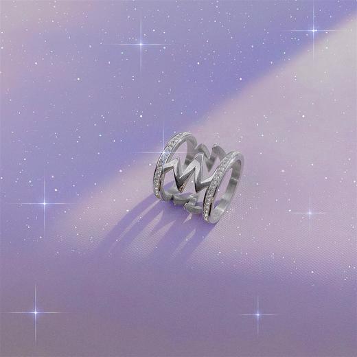 noidentity原创小众概念设计闪电戒指组合嘻哈街头不锈钢套戒情侣 商品图4