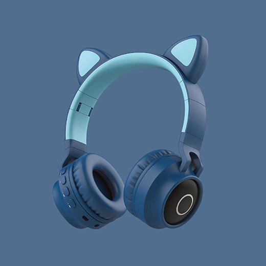 【耳机】猫耳朵头戴式蓝牙耳机 无线发光耳机电脑电竞耳麦 商品图1