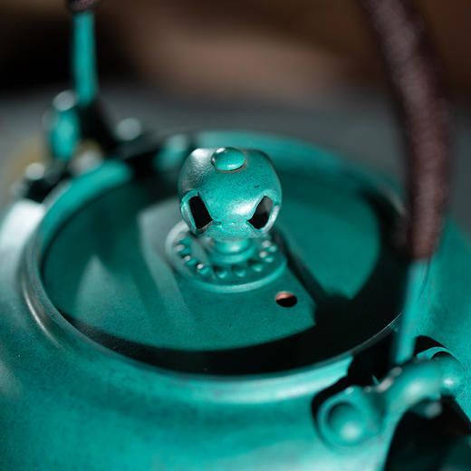 【一壶春色】朱炳仁铜 欢喜壶   茶壶铜工艺品装饰品茶具朱炳·铜 紫铜 燕喜壶 新品非遗家居茶道手工铜壶 商品图5