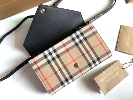 格纹拼皮革钱夹（含可拆式背带） 商品图7