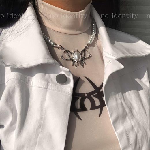 noidentity原创独立设计异型未来感珍珠秋冬造型锁骨链情侣项链男 商品图0