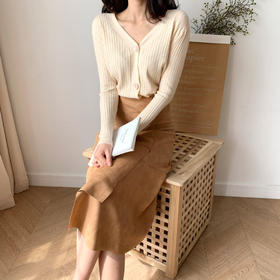 getitme    野马V领秋季短款开衫JPY带授权招加盟代理