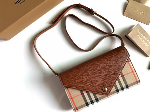 格纹拼皮革钱夹（含可拆式背带） 商品图2