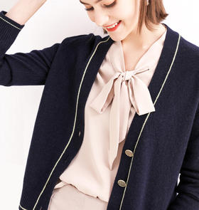 【小香风针织衫外套】慵懒风V领 宽松舒适 轻奢气质 多色多码