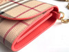 格纹拼皮革斜背包-西瓜红 商品缩略图5