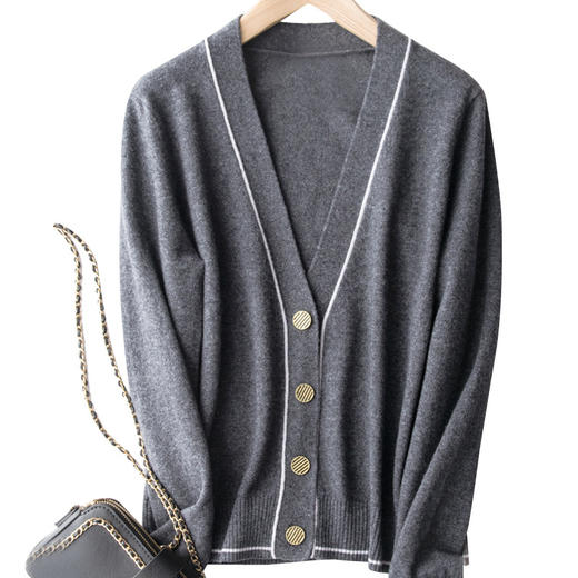【小香风针织衫外套】慵懒风V领 宽松舒适 轻奢气质 多色多码 商品图4