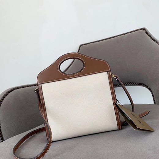 Burberr棕色pocket包log圆款 商品图1