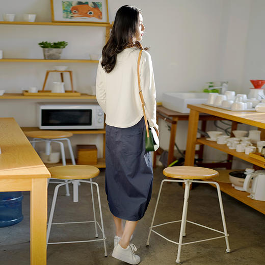 【穿出女神范！】日系文艺棉系半身裙 减龄显瘦 柔软质地 百搭A字裙 商品图4