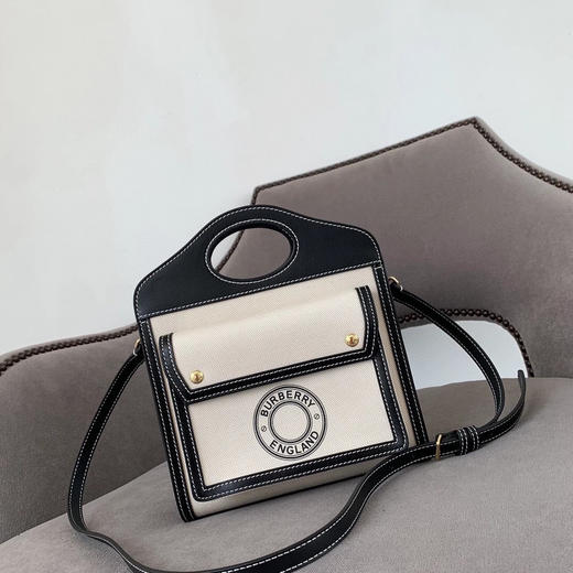 Burberry黑色pocket包log圆款 商品图0