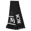 MCM 男女同款秋冬新品保暖黑色羊毛混纺长流苏围巾丝巾 MEFAAMM05-13190161 商品缩略图0