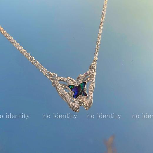 noidentity温柔精致天然宝石蝴蝶锁骨毛衣链冬日百搭圣诞限定项链 商品图3