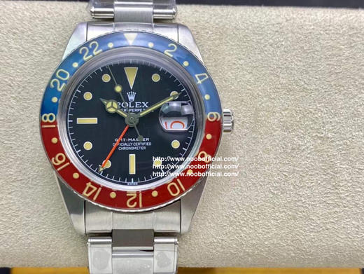 SN 劳力士 复古格林尼治型II系列腕表(可乐圈)（复古钉带-亚克力玻璃，2836机 40毫米） 商品图0