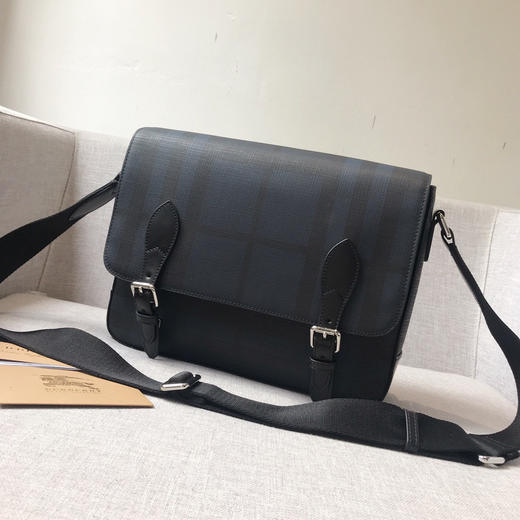 双扣男士邮差包-蓝 商品图0