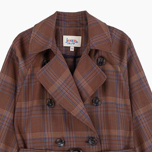 JAJU            [Jur de JAJU] W格纹风衣JPY带授权招加盟代理 商品图3