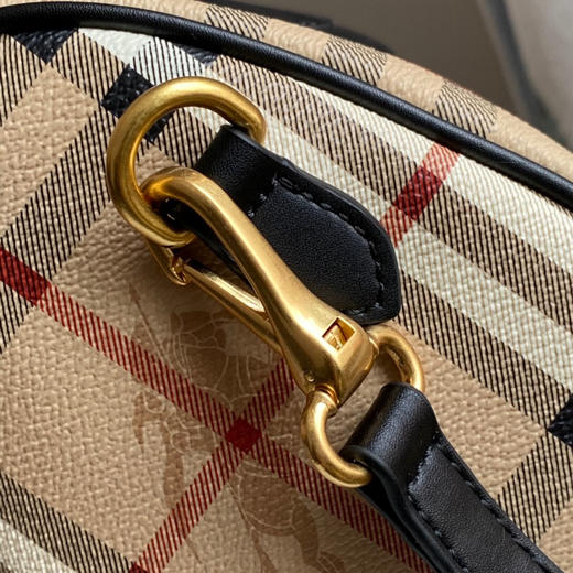 B家中古战马格子波士顿枕头包 商品图7